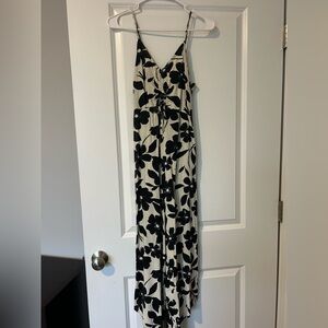 Floral Black and Cream Jumpsuit